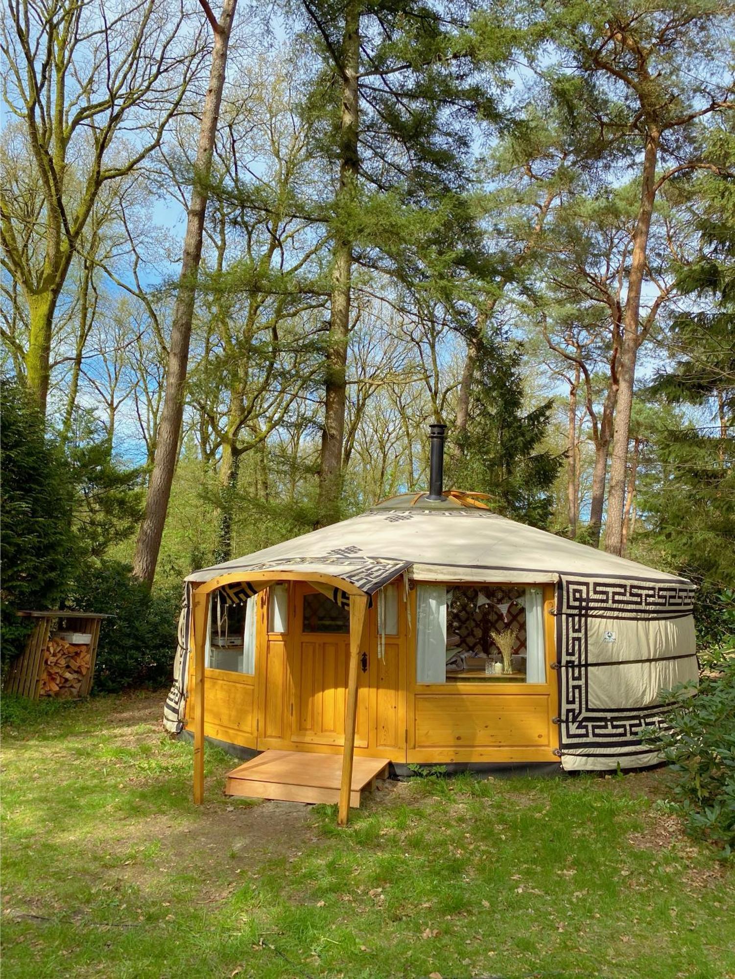 Ons Yurt Huisje In Het Bos Hollandsche Rading Bagian luar foto